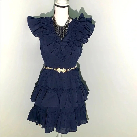 DO+BE Navy Ruffle Dress size M - Picture 2 of 16